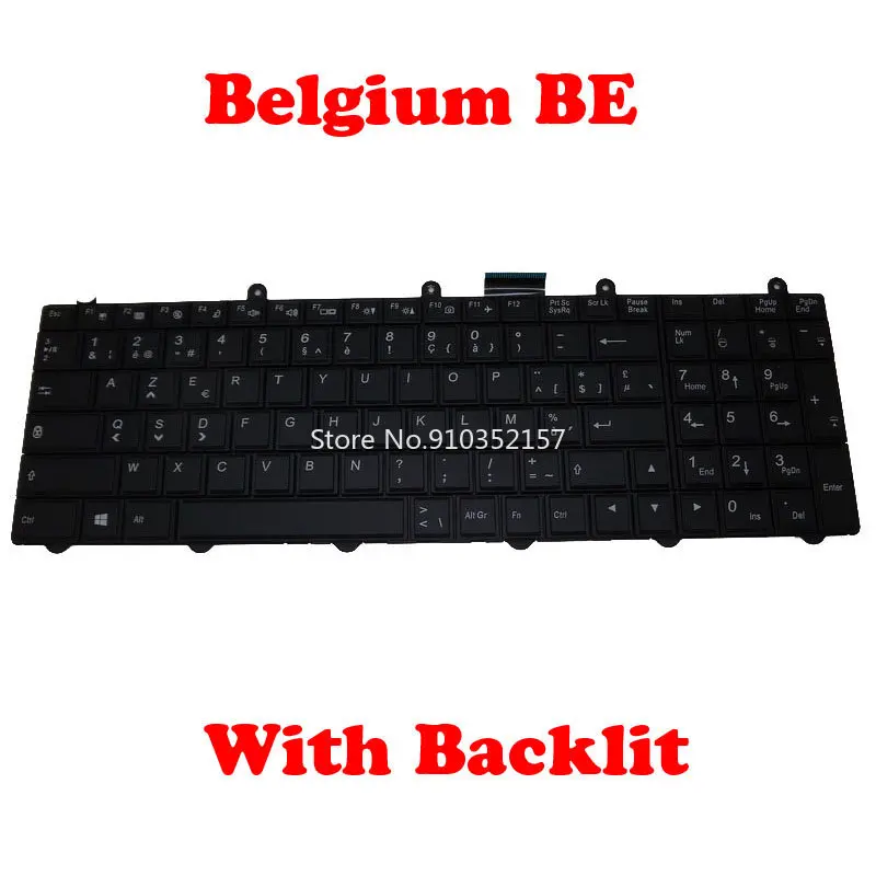 

IT BE Keyboard For CLEVO P157SM P177SM V132150BK4 6-80-P17S0-100-3 Italy IT V132150BK1 6-80-P2700-241-3 V132150BK3 Belgium BE