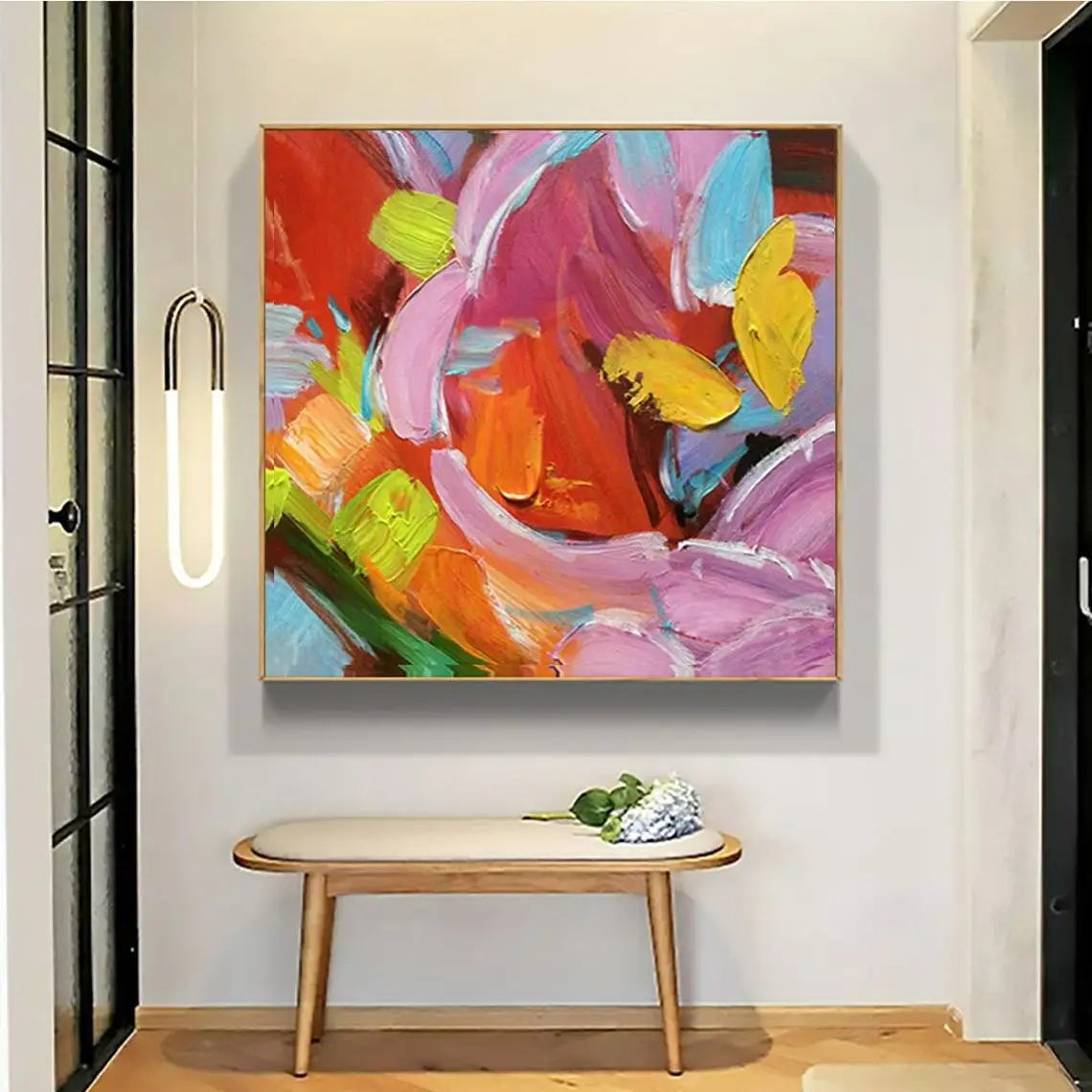 Abstract Original Colorful Large Wall Art Canvas Thick knife Oil Painting Hand Painting on Canvas Home Decoration Wall Pictures