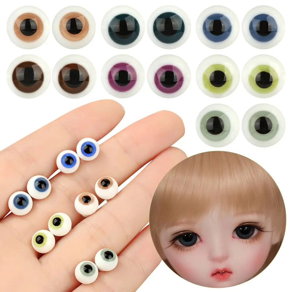 8mm Glass Eyes Eyeball For 1/6 BJD Doll DIY Doll Making Crafts Bear Animals DIY Dolls Puppet Accessories Safety Stuffed Doll Eye