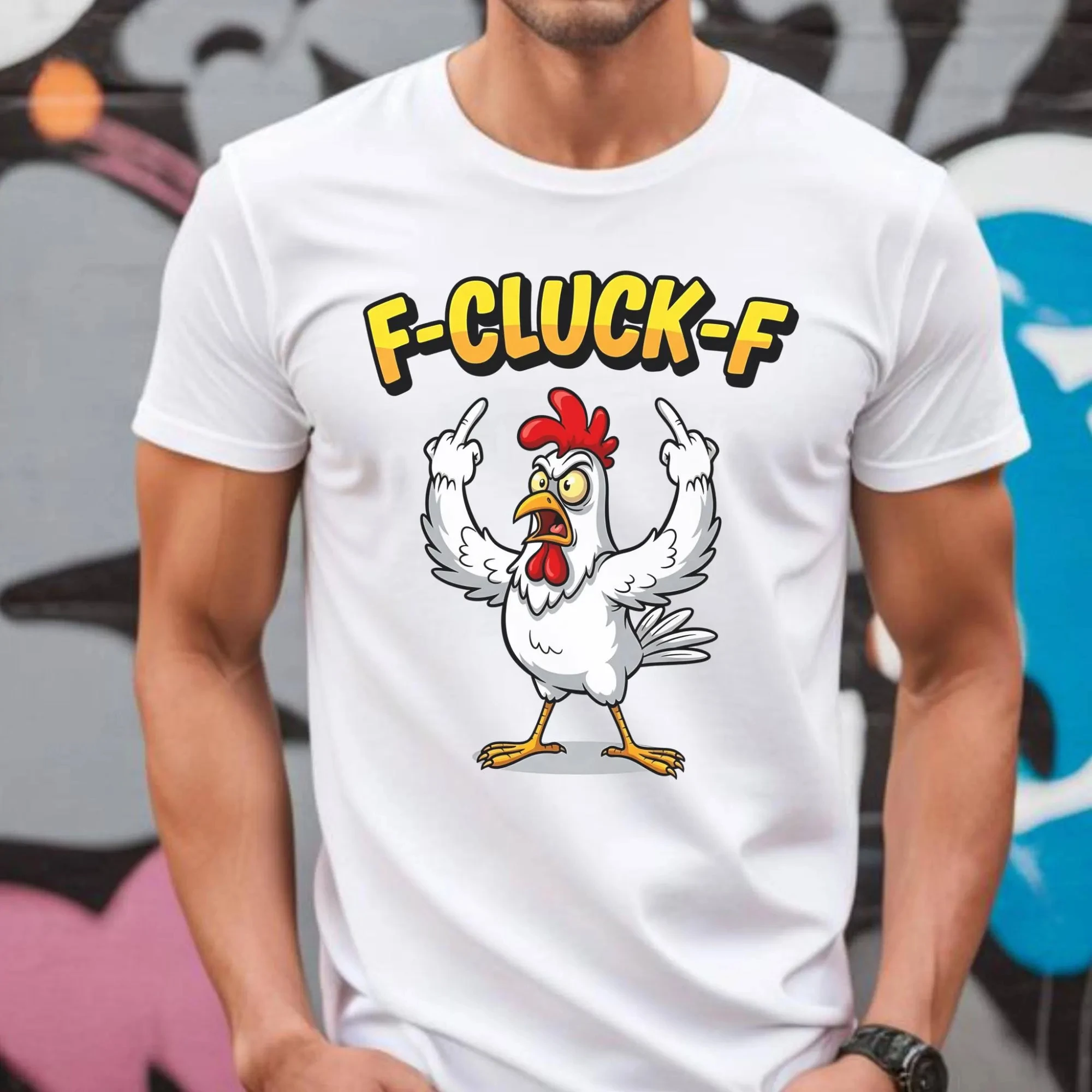 Divertente Pollo Umorismo F-Caw-F Camicia Citazione Inappropriata Gallo, F-Caw-F Divertente Pollo Camicia Divertente Pollo T-shirt Unisex, Maglietta Grossa