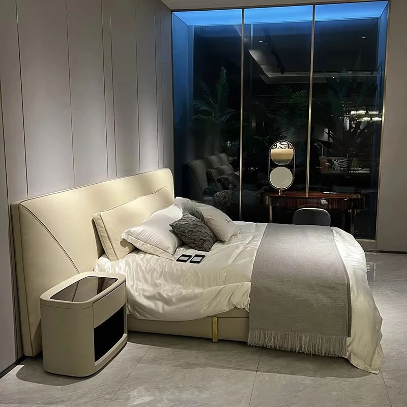 

Set Modern Full Luxury Bedroom king Bedroom Set Italian High-end Luxury Designer Fashion Widescreen Double Bed