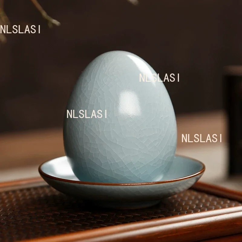 Ruyao Egg Tea Pet Crack Chinese Style Maintainable Simulated Egg Tea Play Desktop Ornament Tea Ceremony Accessories