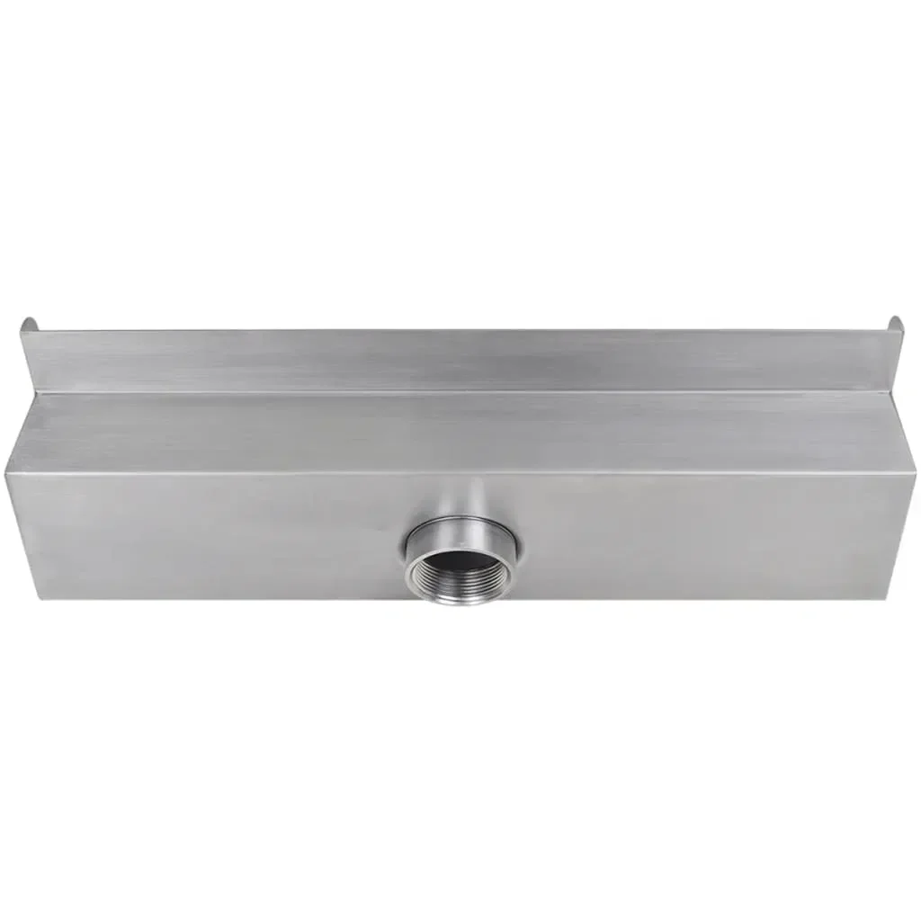17.7" Stainless Steel Garden Spray Water SPA Swimming Accessory Above Ground Rectangular Fountains Waterfall Pool