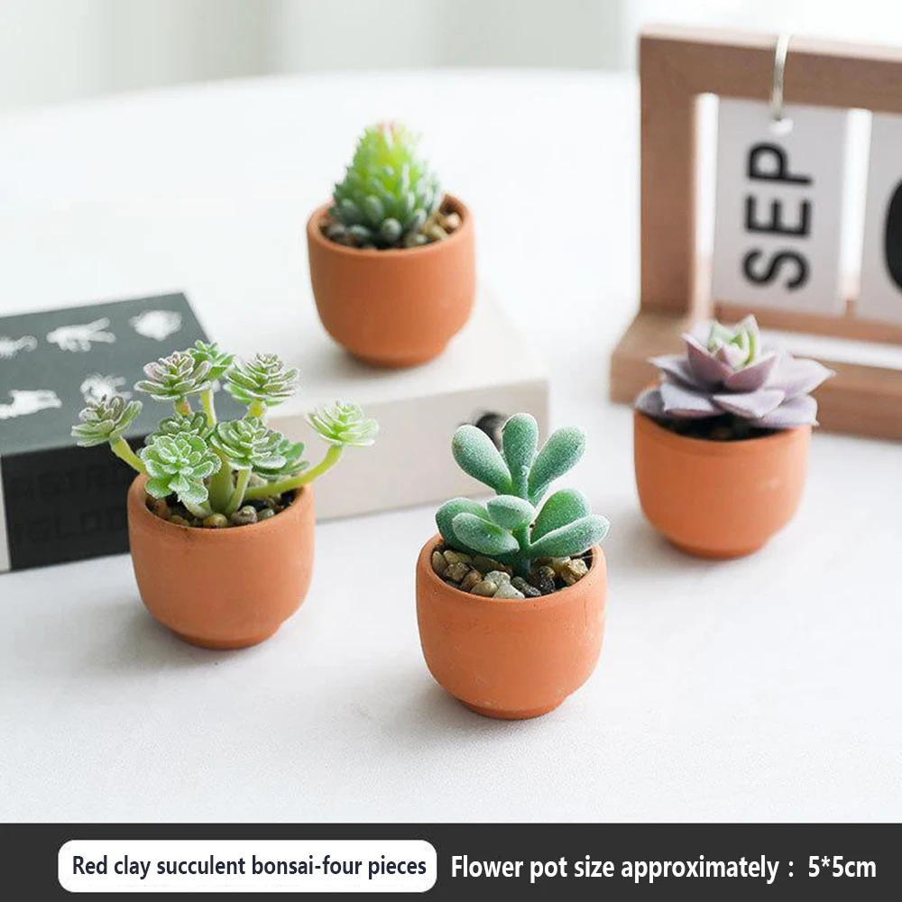 

Artificial Succulent Bonsai Plants Simulation Succulents Mini Evergreen Bonsai Cactus Succulent Plastic Fake Plants Decor