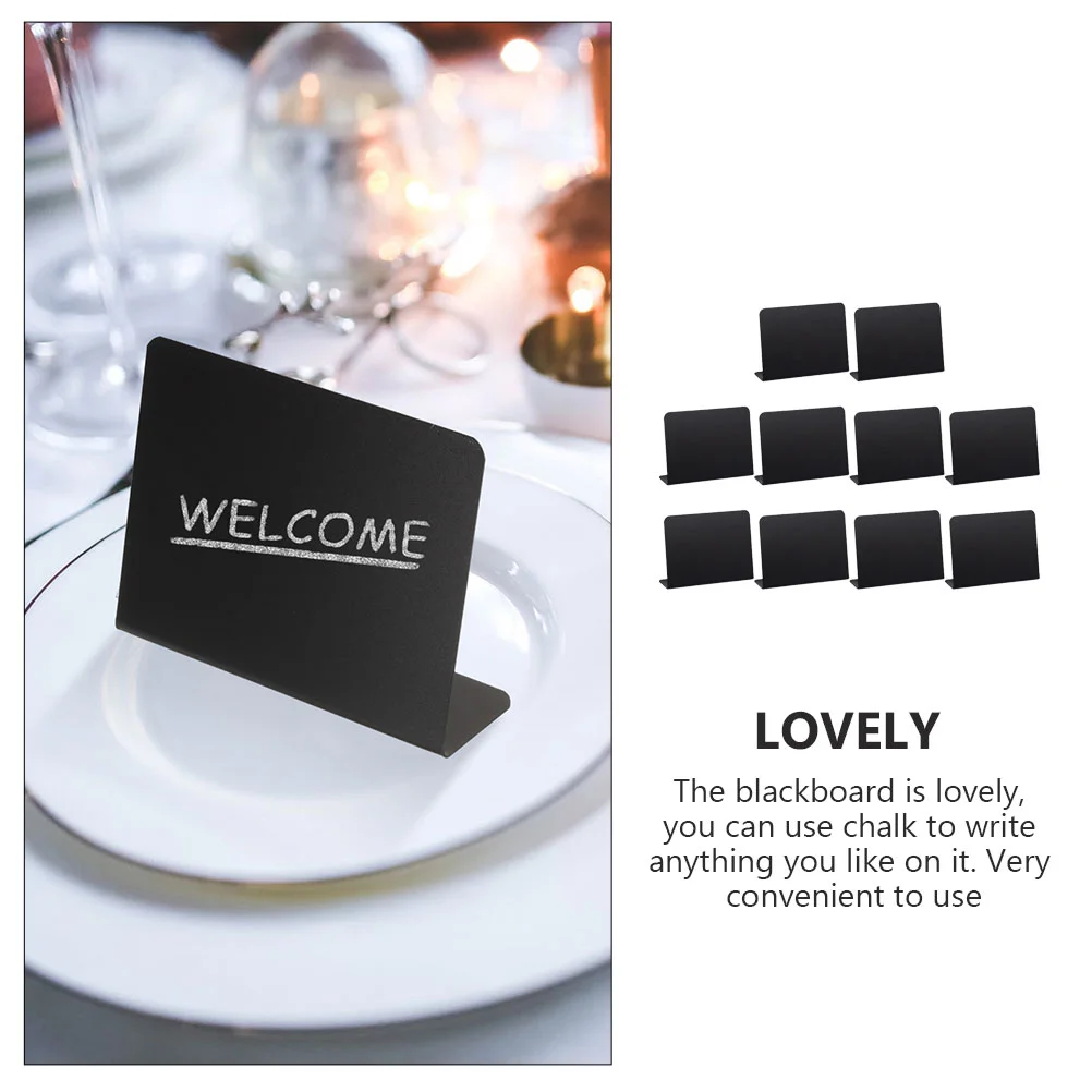 10 Pcs Food Sign Black Display Price Boards Home Decor Blackboard Multifunctional Blackboards Mini for Restaurant Message