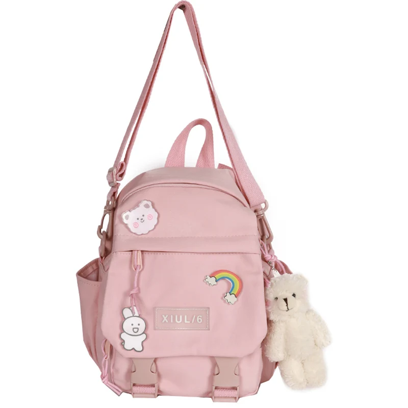 Mochila pequeña multifuncional de doble uso para mujer, mochilas escolares para adolescentes, estudiantes, Kawaii, Mini mochilas de viaje