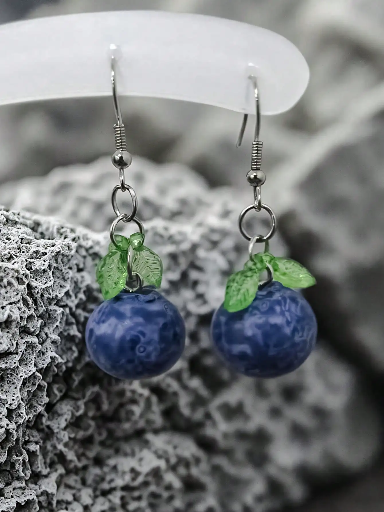 1 Pair Cute & Fun Realistic Blueberry Earrings, Suitable For Women's Everyday Or Vacation Outfits - 36 - Image 3