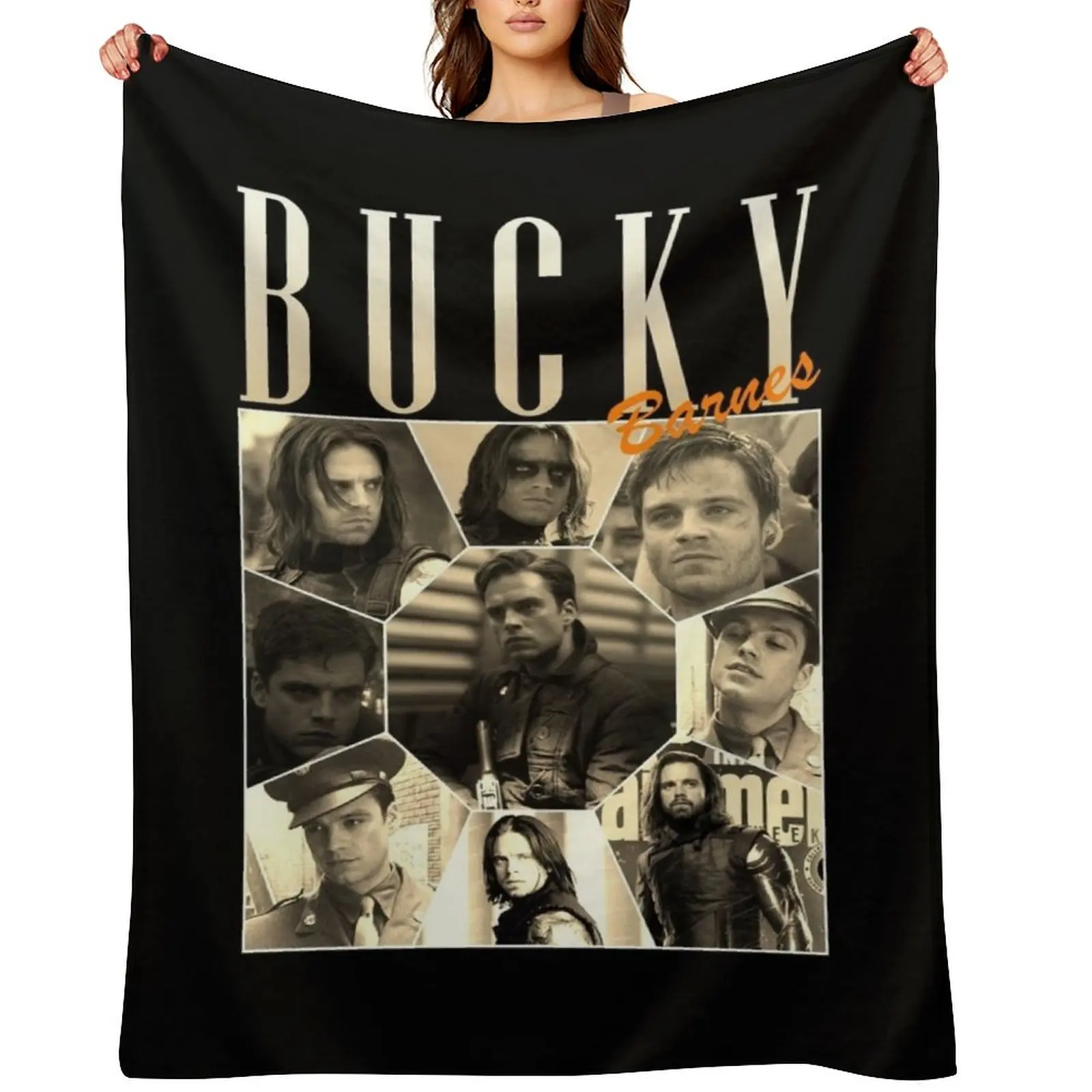 

Bucky Bárnes Throw Blanket Large Moving anime Luxury St Blankets