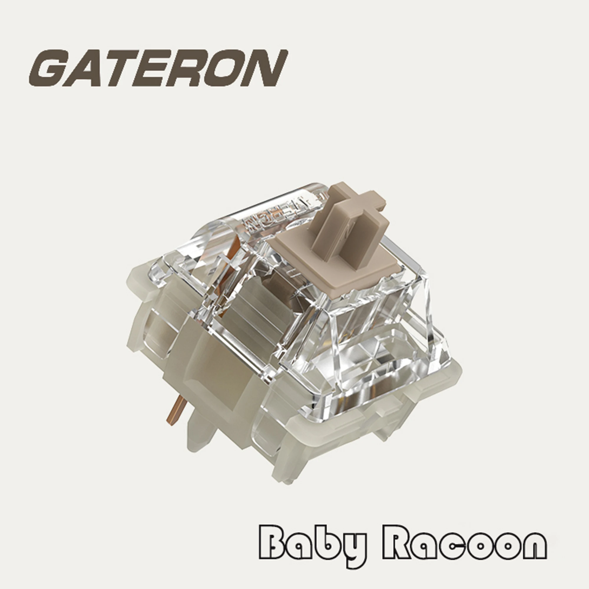 Gateron Baby Racoon Switch wydłuża oś liniową 5pin wstępnie smarowaną 55g dla klawiatury mechanicznej