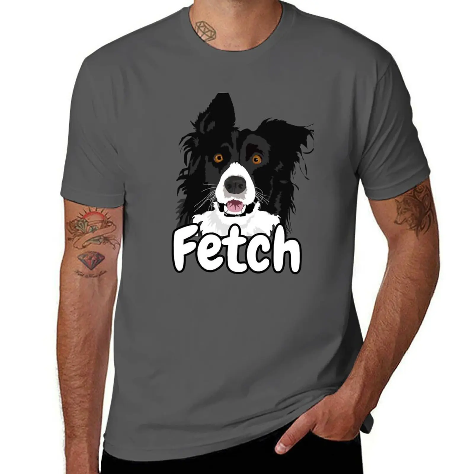Border Collie Dog Gifts and T-Shirts T-Shirt Lightweight Casual Summer T-Shirt