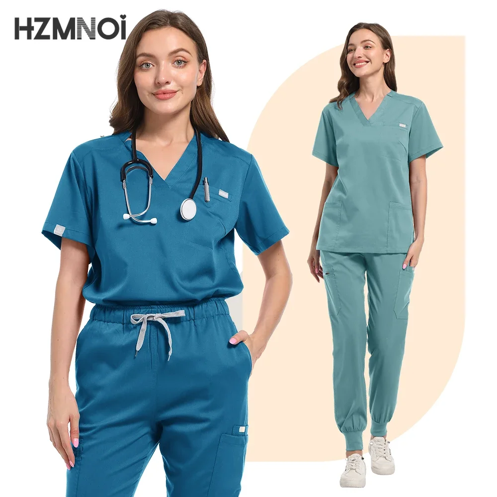 High Quality Suit Medical Nurse Uniforms Multicolor Scrubs Set Beauty Salon Spa Work Clothes Surgical Gowns Nursing Accessories