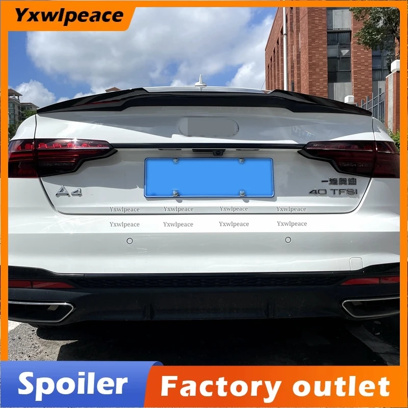 For Audi A4 B9 2017 2018 2019 2020 2021 2022 Spoiler High Quality ABS Plastic Primer Color Rear Trunk Lip Spoiler Car Styling