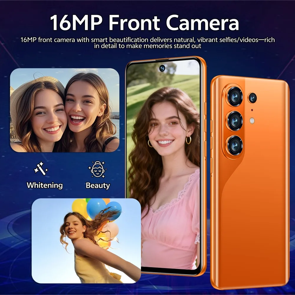 K-Touch Cheap C27 Ultra 8000mAh Cell Phone 7.3HD Mobile Phones 22G+2TB Smartphone 5G Dual SIM Android 15 16+48MP Camera Cellphones