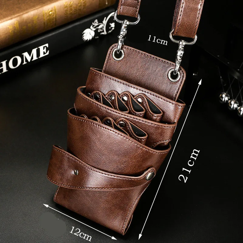 プロフェッショナル 8 ポケットカーキヘアはさみバッグシザークリップ理髪ホルスターポーチホルダーケースベルトサロン理容バッグ