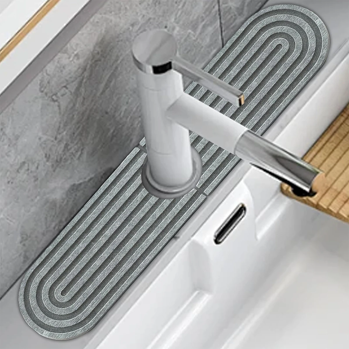 1pc Mat Faucet Splash Pad Sprinkler Spritz Silicone Mat Kitchen Draining Mat Kitchen Sprinkler Kitchen Drain Mat