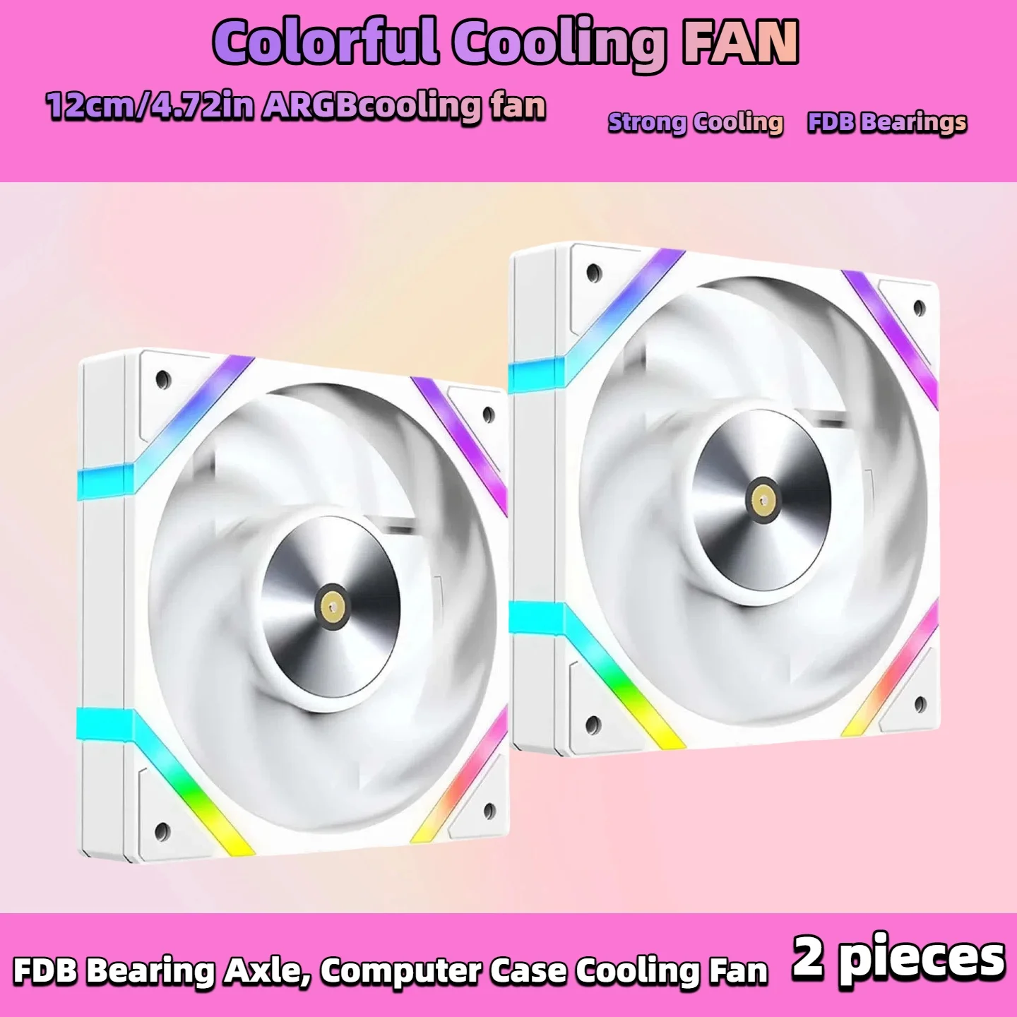 

CX FUTRUE 12mm ARGB case cooling fan - A must-have for gaming computer assembly with low noise and high airflow performance