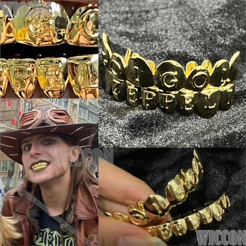 Accesorios de Cosplay de Julius Caesar Zeppeli Gyro Anime SBR Jonathan Joestar, Diente Dorado Grande, para Halloween, Navidad, Carnaval