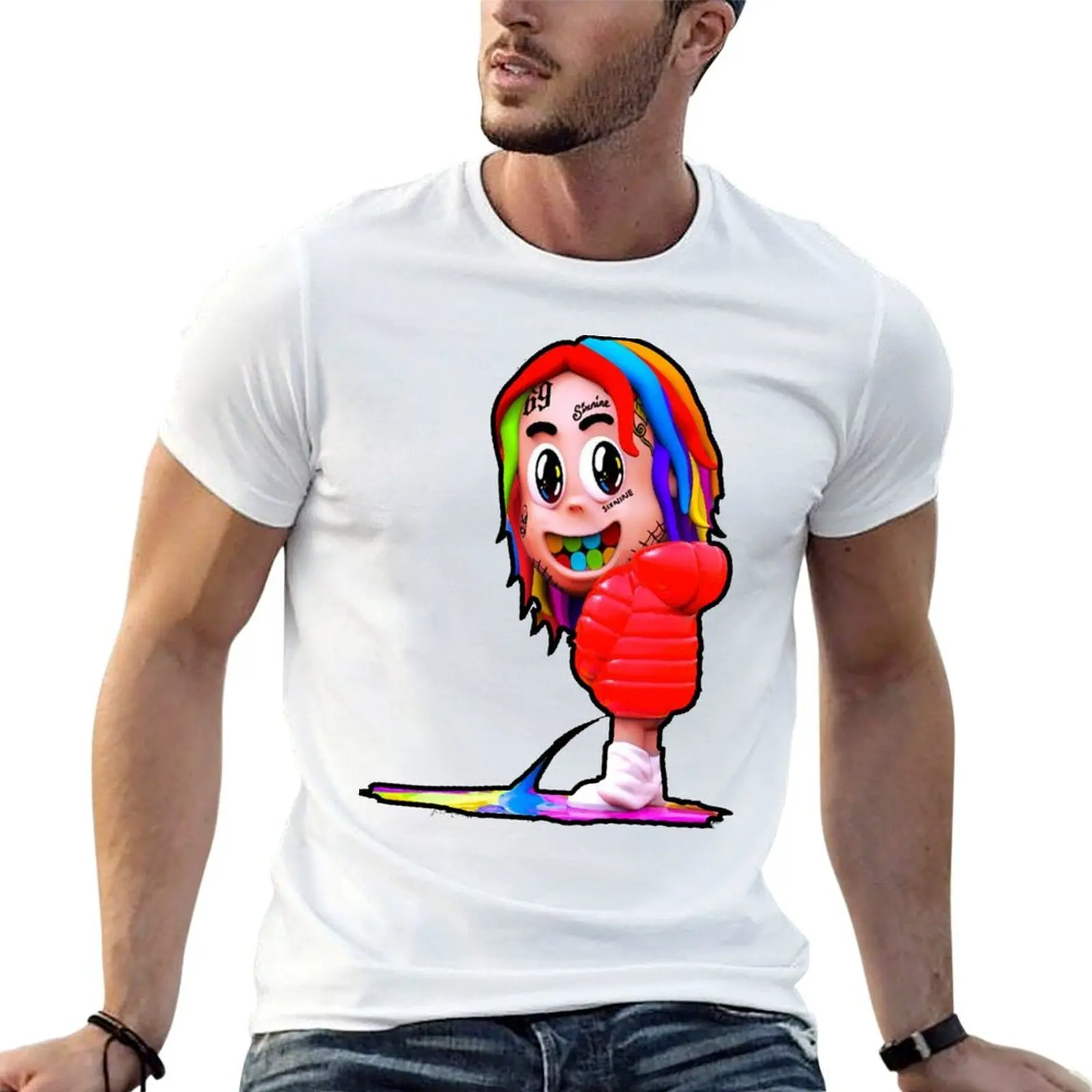 

Dummy quality shirts t t 6ixN9ine graphic cotton high Collection T-Shirt shirts for man Boy''