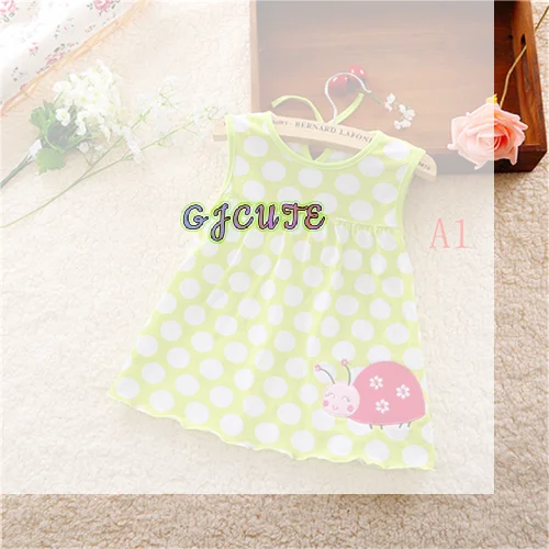 /GJ/Newborn Baby Cotton Dress Regular Sleeveless A-Line Girl Dresses 0-24 Months