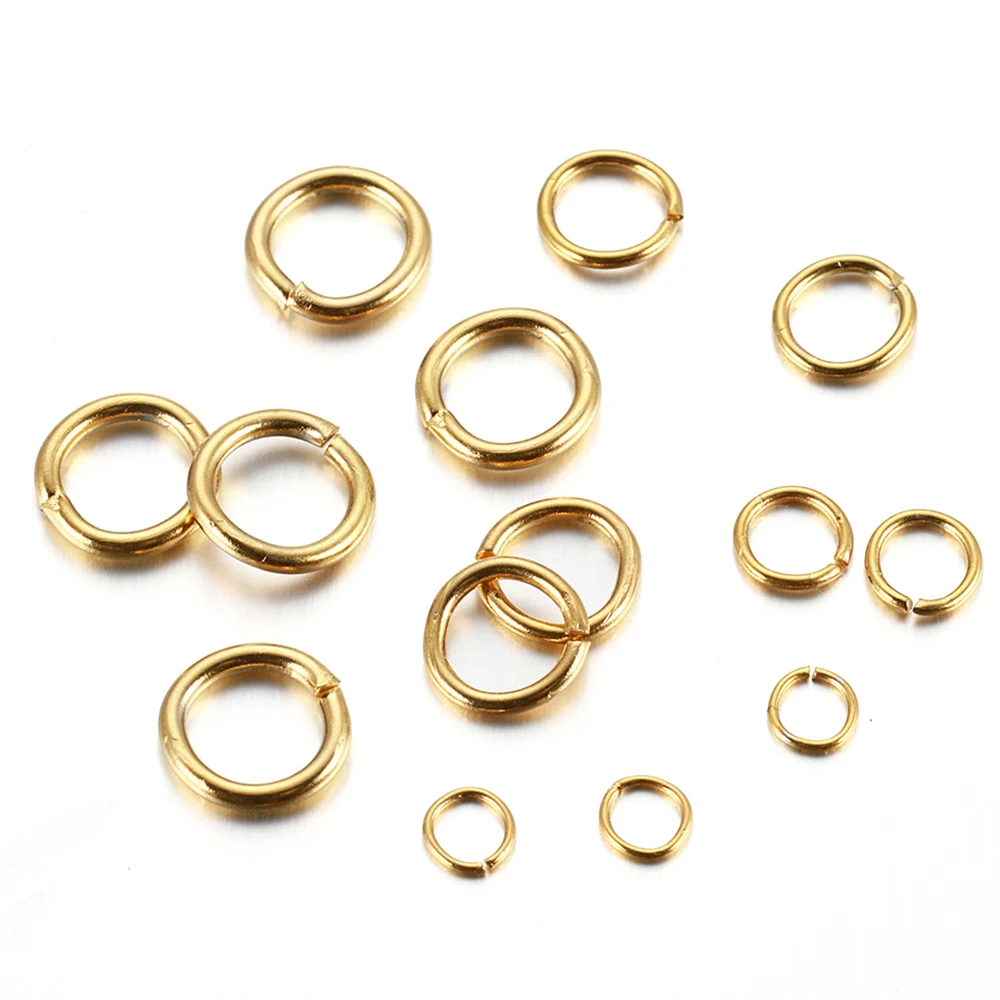 100-200 teile/los Edelstahl Split Ringe offene Sprung ringe Anschlüsse 4-8mm für DIY Schmuck machen Funde Zubehör Zubehör liefert