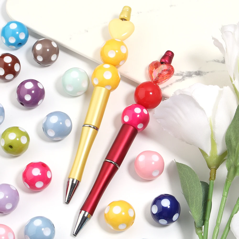 5 teile/los Harz Loch Bohren Perle Farbe Runde Lose Spacer Perlen für DIY Schmuck Machen Telefon Kette Halskette Perlen Zubehör
