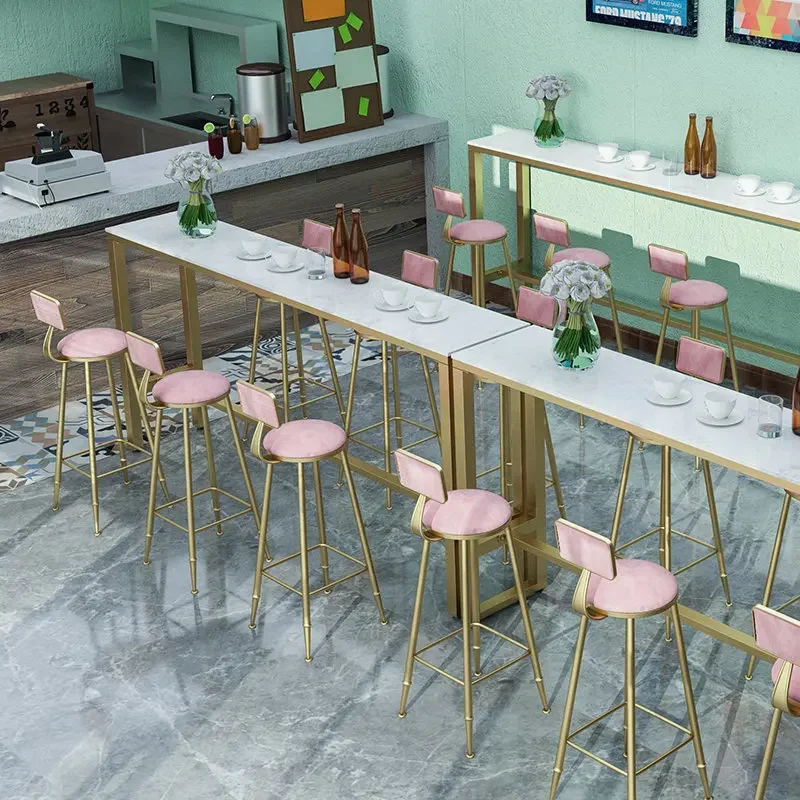 Household wall window high table milk tea shop bar long narrow table