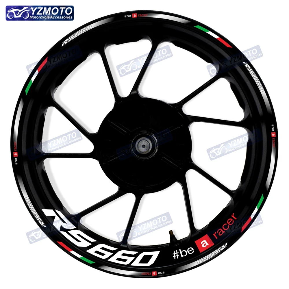 

For Aprilia RS660 RS 660 Motorcycle 17 Inch Front And Rear Wheel Hub Sticker Waterproof Reflective Rim Stickers Decal Decoration