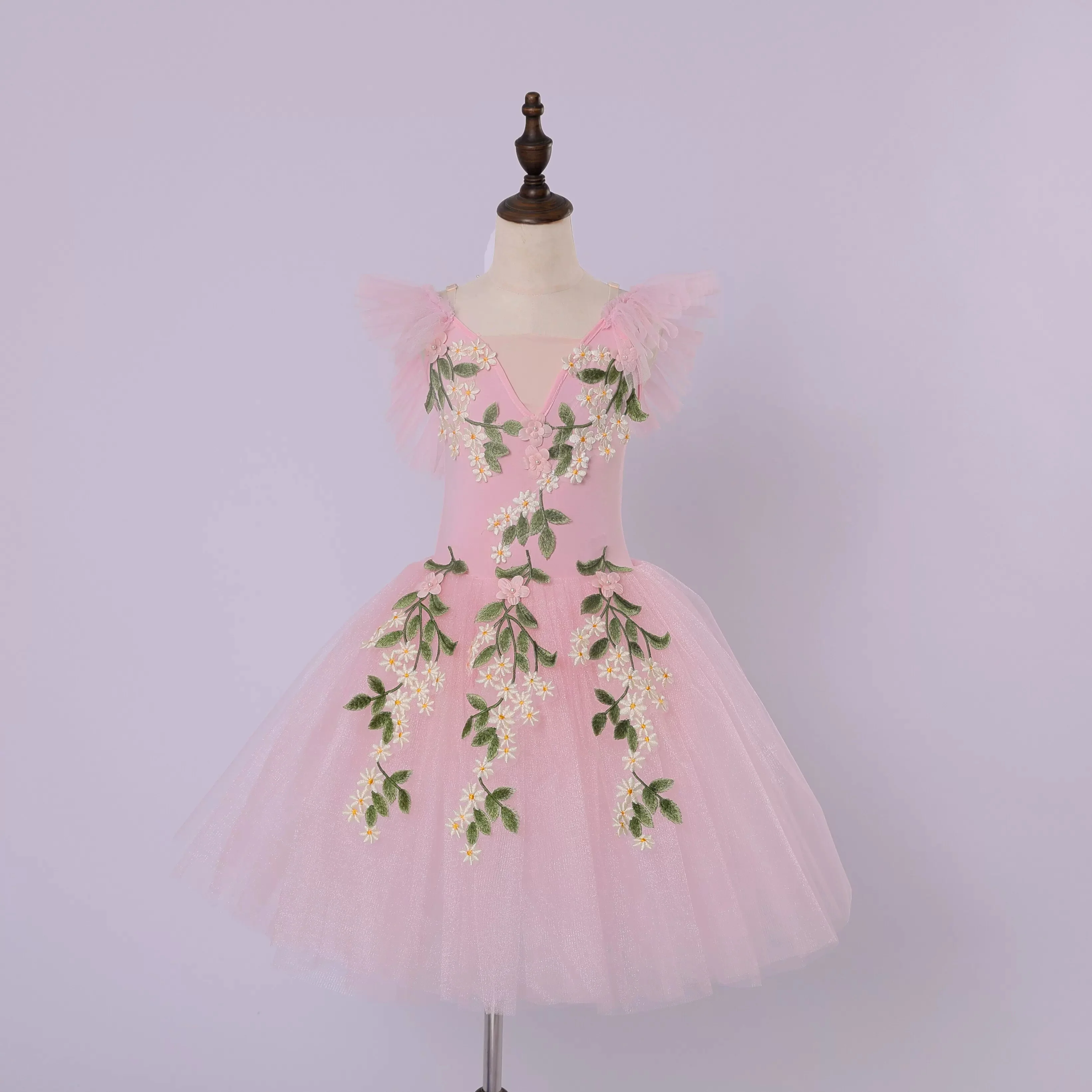 バレエチュチュドレス女の子子供ピンクバレリーナダンスドレスバレエダンス現代衣装女の子子供