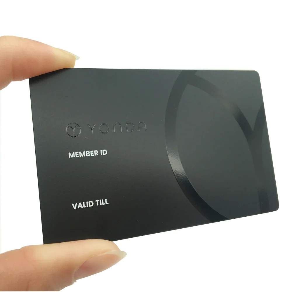 

Customized Design Stainless Steel Business Card Size Electroplated Black Metal Business Card