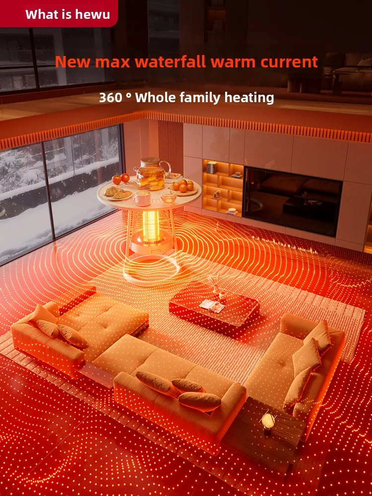 Portable Graphene Electric Heater Energy Saving Bird Cage Design for Home Tea Warming and Heating