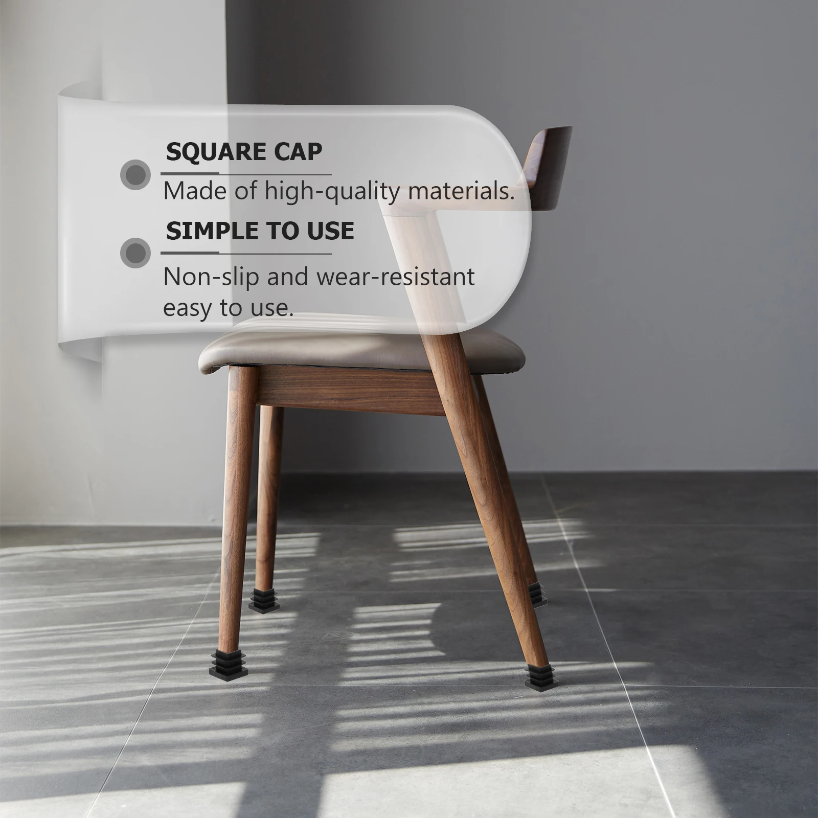 

30pcs Square Plastic Tube End Caps Furniture Leg Plugs Durable Anti slip Wear resistant Chair Glide Inserts Home Furniture Parts