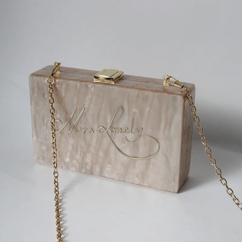 جديد عصري حقيبة يد موضة حقائب النساء رسالة سوداء الاكريليك الفاخرة حفلة مسائية حقيبة امرأة الزفاف لطيف خمر صندوق مخلب المحفظة