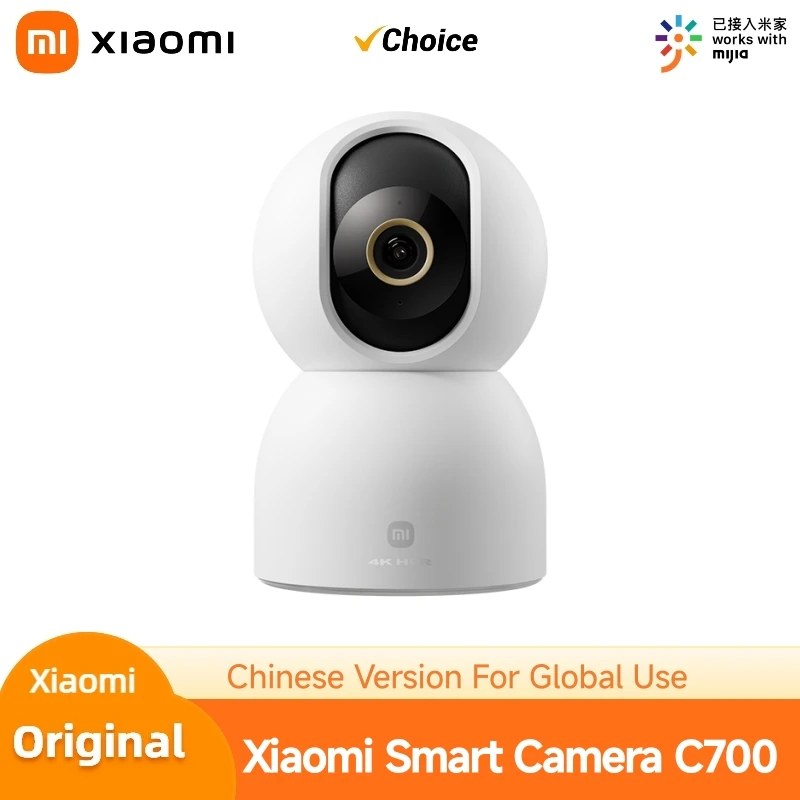 

Новая камера Xiaomi C700 4K Security 8MP Starlight ночного видения Обнаружение детского плача Отслеживание человека Двустороннее аудио работает с Mi Home