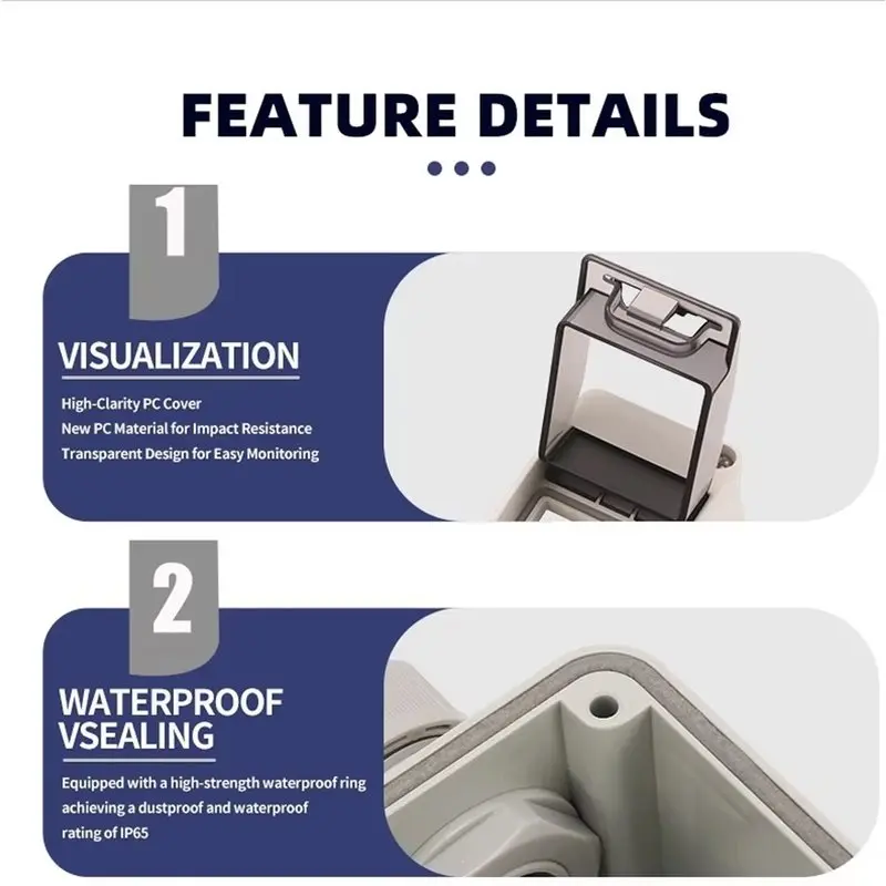 ABVG-Solar Photovoltaic PV Disconnect Switch Box DC 600V 32A MCB IP65 HT 2Ways Waterproof Box DC PV Combiner Box