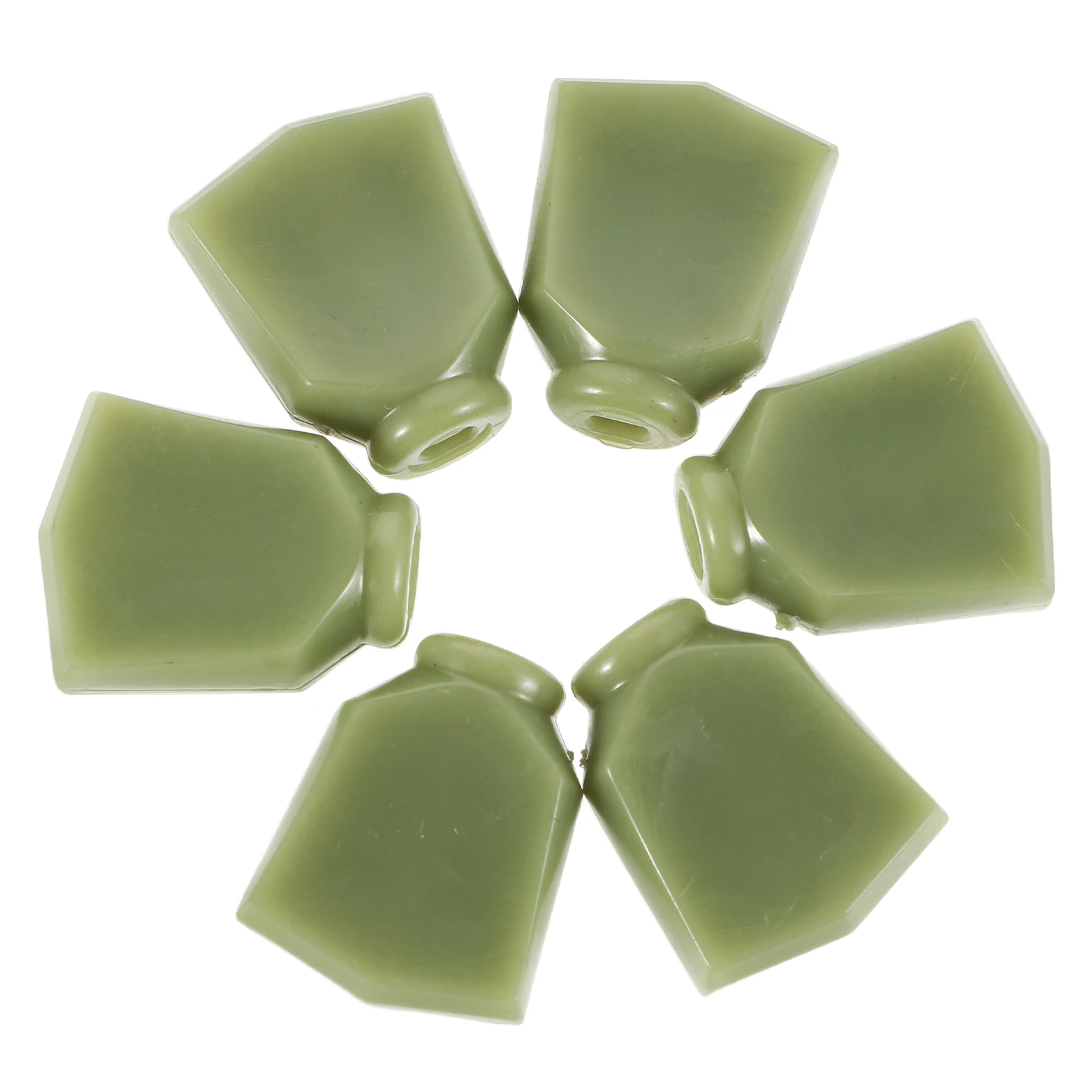 

6pcs Guitar Tuner Peg Handles Olive Green Electric Acoustic Knobs Accessories Durable Plastic Easy Install Universal Fits
