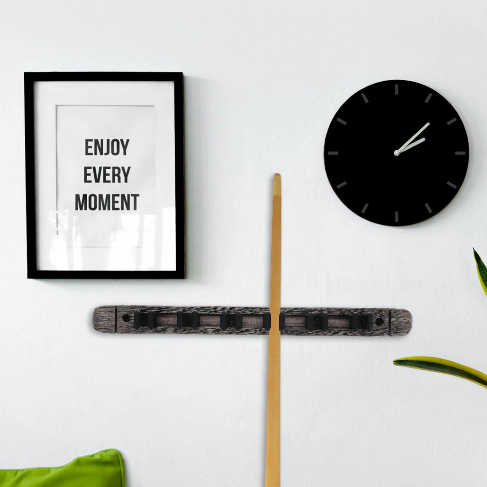 

1Set Solid Wood Pool Cue Rack Wall Mounted Billiard Accessory Game Room Storage 6 Cues Elegant Space Saving Pool Cue Stand