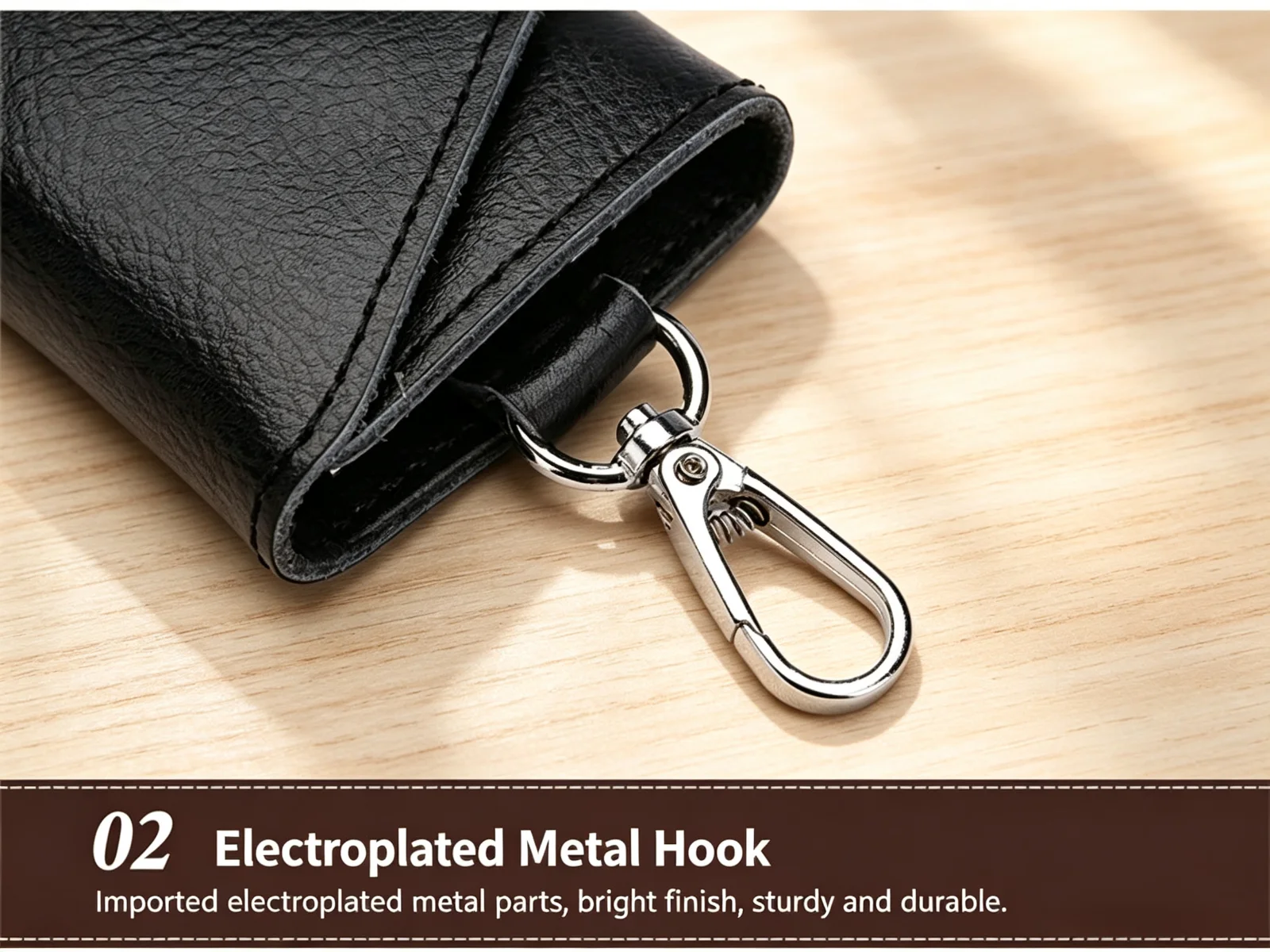 Echtes Leder Schlüsselanhänger Schlüsselhalter Organizer Tasche Autoschlüssel-Geldbörse Haushaltshelfer-Etui Mini-Kartenetui für Männer und Frauen Hochwertiges Geschenk – Detail 11