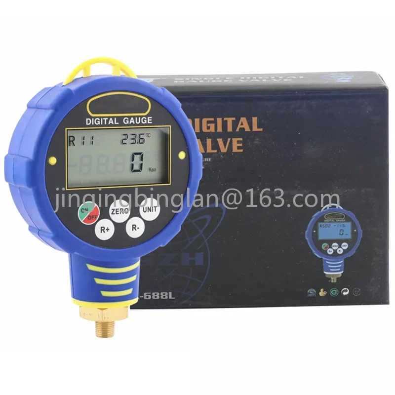 

Pressure vacuum gauge measurement 688l portable adjustable digital display refrigeration air conditioning tube pressure gauge