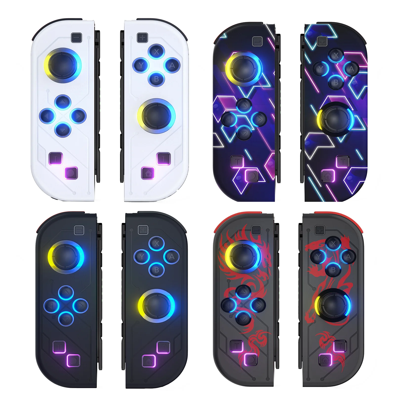 Mini Joy Pad para Nintendo Switch/Pc Joystick Gamepad controlador inalámbrico consola de juegos Joypad Turbo función de despertador Joycons