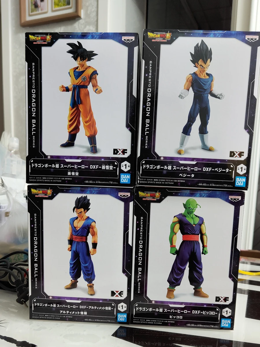 Original Banpresto Dragon Ball Super Hero DXF Goku Vegeta Gohan Piccolo Anime Abbildung Aktion Figurals Sammlung Modell Spielzeug