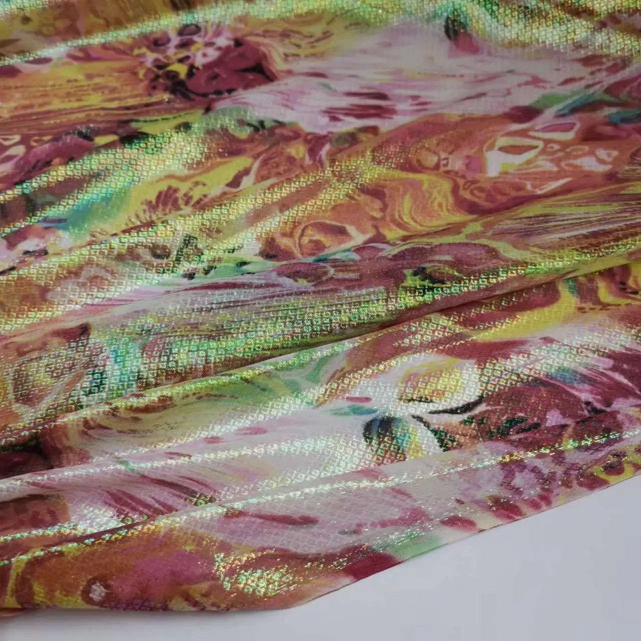 Super Deal Fabric Silk Somali Dirac Jacquard Colorful Metallic Lurex Mulberry Silk Saree Dress Tissue