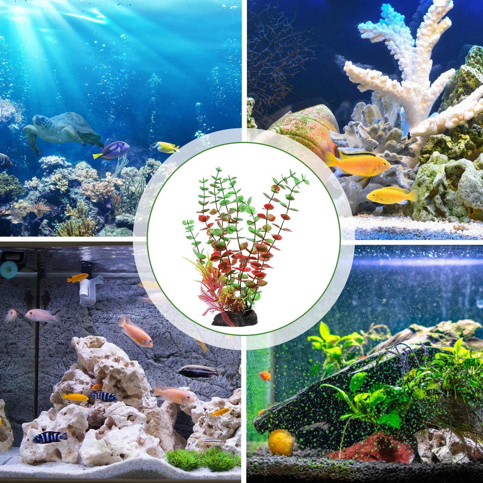 

Aquatic Decoration Fish Tank Decorative Plants Fake Aquarium Decorations Artificial Plastic Flower