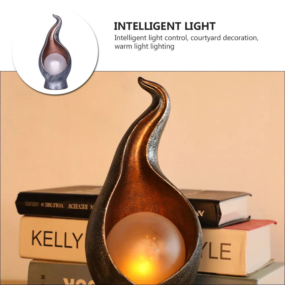 

Resin Solar Night Light Warm Tone Decorative Lamp for Living Room Garden Courtyard Park Waterproof Lamp
