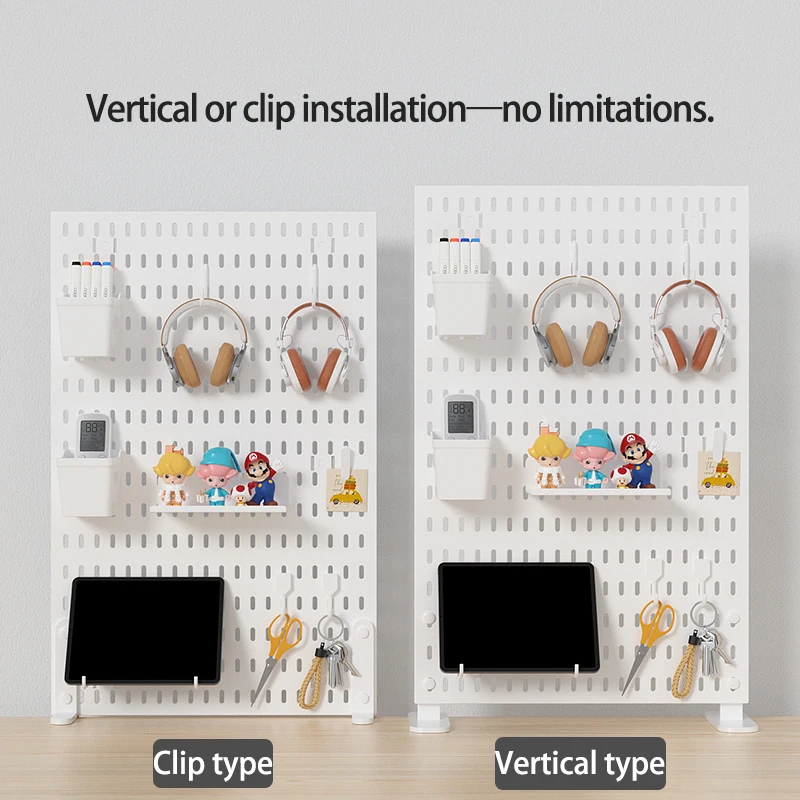 Desktop Pegboard for Home Offices. Multiple Accessories Allow for Freely Combined Standing Display Racks.