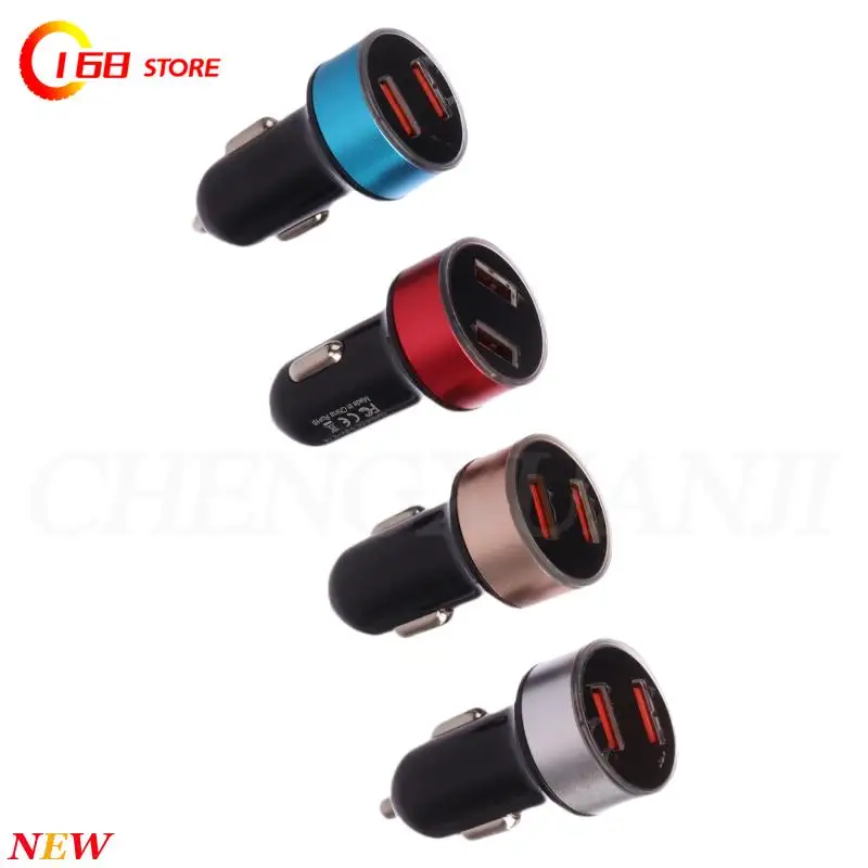 

Автомобильное зарядное устройство с 2 USB-портами, 5В/3.1А, быстрая зарядка, для прикуривателя 12В/24В, универсальный автомобильный адаптер питания