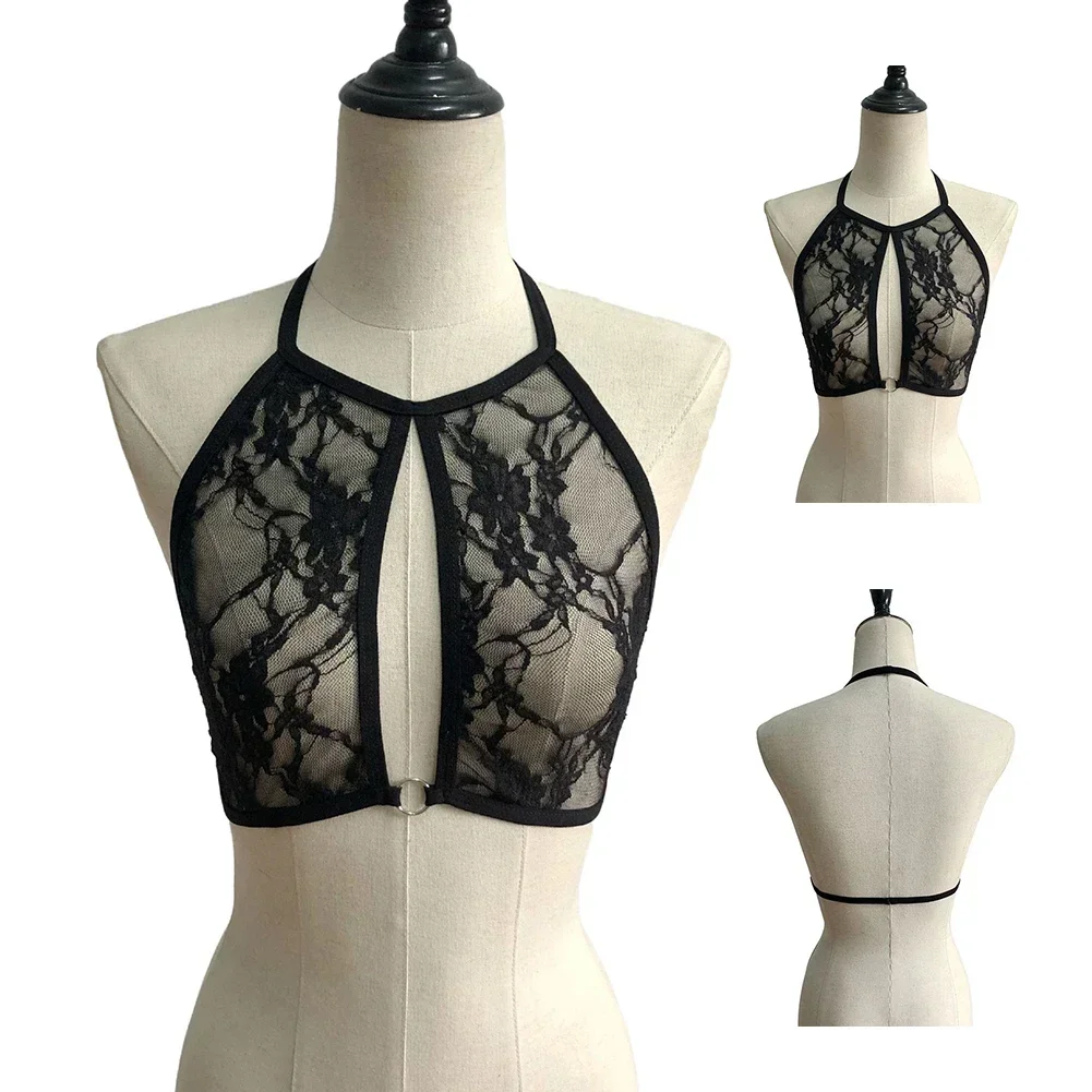 Hot Sale Sexy Women Hollow Elastic Underwear Transparent Camisole Mesh See Though Bra Crop Tops Drop-shipping Woman Clothing - Image 6