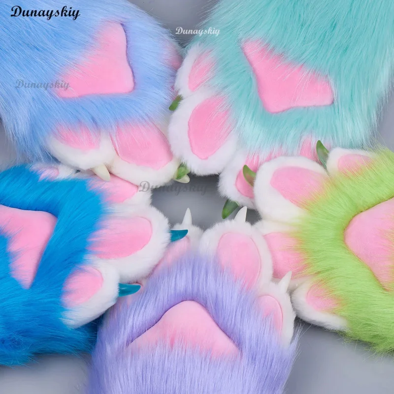 

Furry Paw Gloves Cosplay Costumes Cat Sheep Claw Rabbit Fursuit Animal Claw Cute Furry Animal Claw Cat Claw Gloves