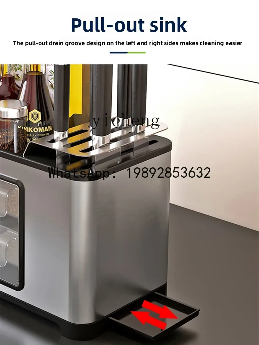 J1 stainless steel kitchen salt seasoning tank storage box seasoning combination set seasoning box