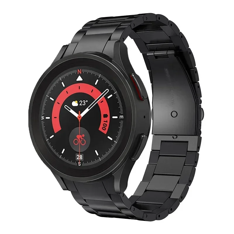 Cinturino in metallo per Samsung Galaxy Watch Band 5 Pro 45mm watch 456 40mm 44mm 4 Classic 42mm 46mm bracciale in acciaio inossidabile con estremità curva