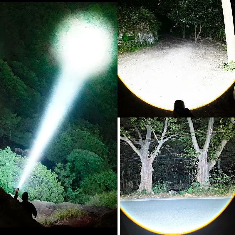 2024 Usb Rechargeable LED Flashlights High Power Floodlight Super Bright XHP360 Torch Portable Work 12h Camping Tactical Lantern